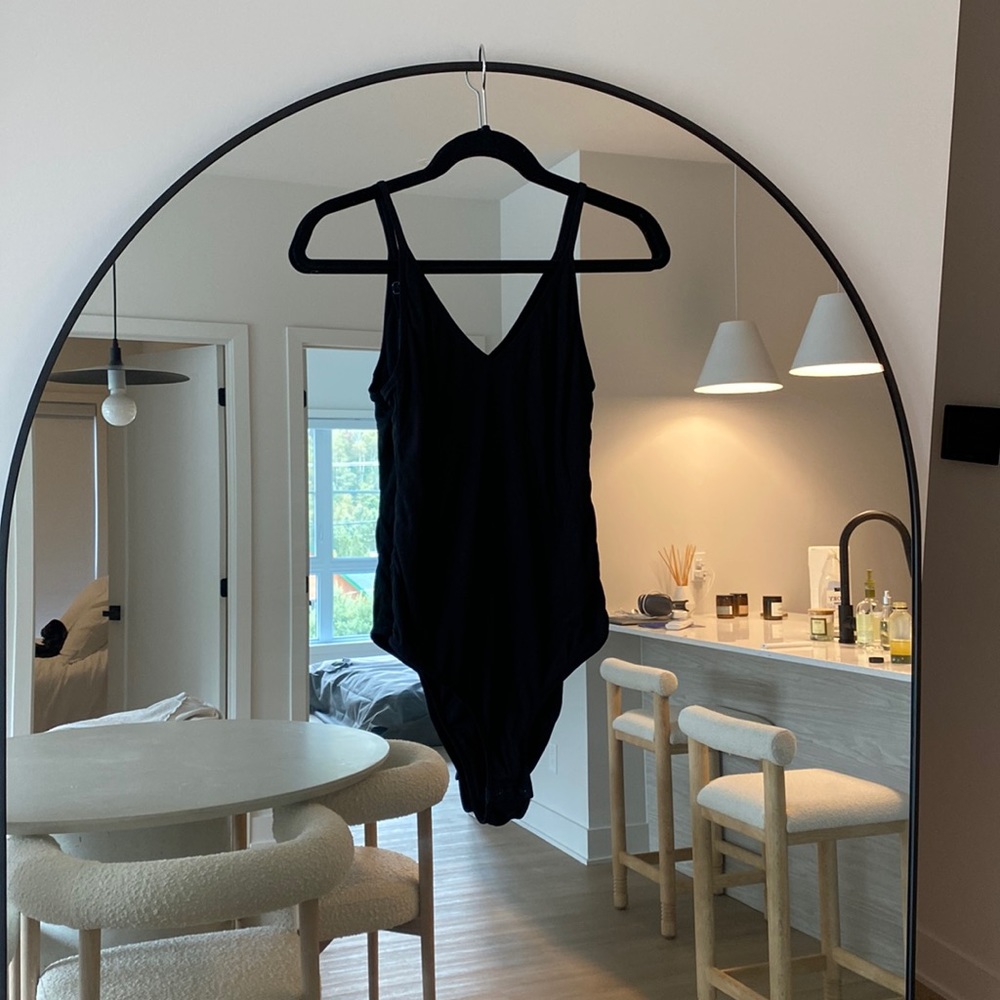 Black ribbed bodysuit from Aritzia